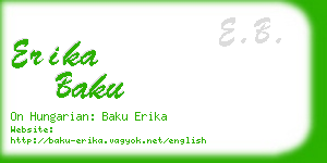 erika baku business card